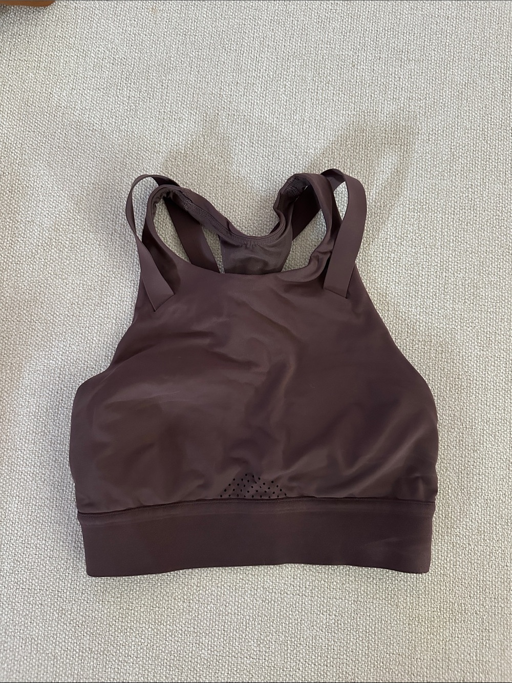 lululemon athletica High-Neck Sports Bra in Deep Brown